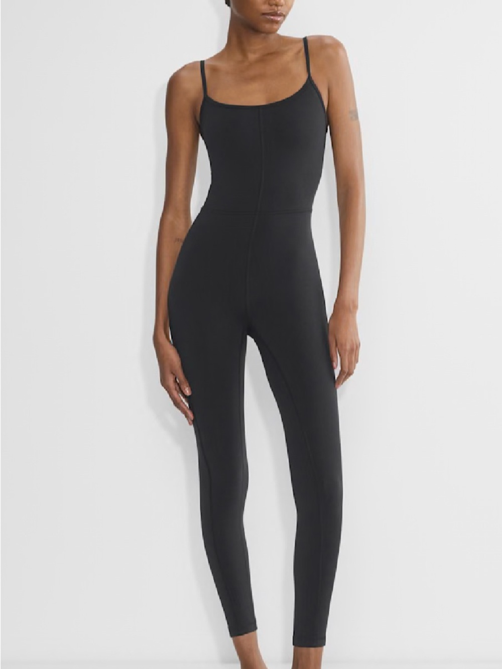Wilfred Aritzia Free Body Stretch Black Slim Jumpsuit